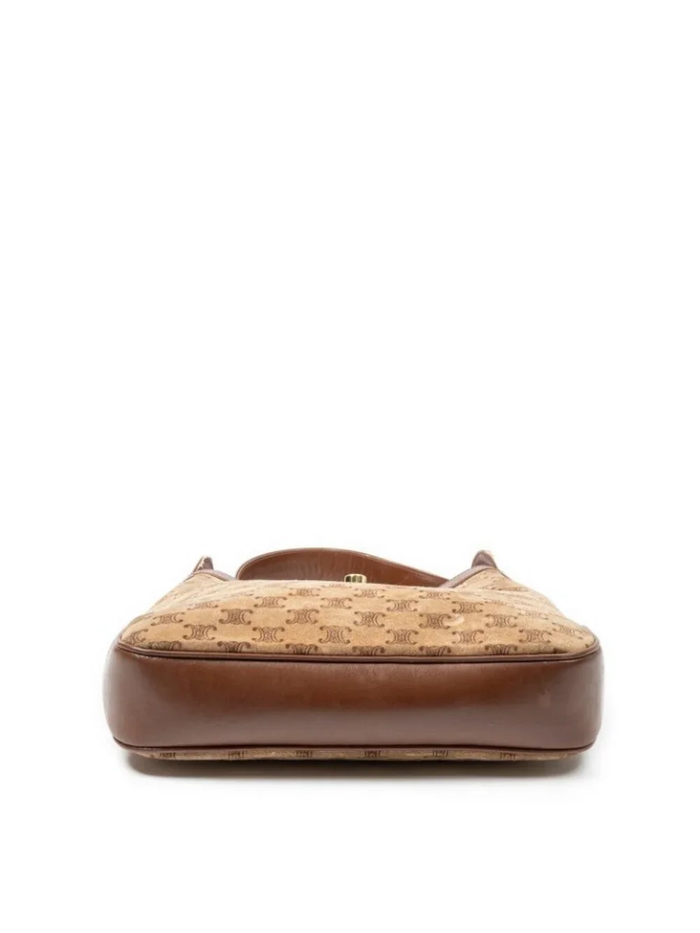 Celine Turnlock Hobo Brown Macadam Suede